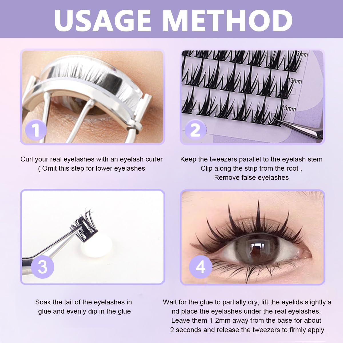 MAYCREATE False Eyelash Extensions Kit, DIY 160pcs Eye Lashes Clusters, 11-12-13mm Mixed Natural Curl False Eyelashes for Women Girls Home Use Wispy Lash MAYCREATE False Eyelash Extensions Kit, DIY 160pcs Eye Lashes Clusters, 11-12-13mm Mixed Natural Curl False Eyelashes for Women Girls Home Use Wispy Lash